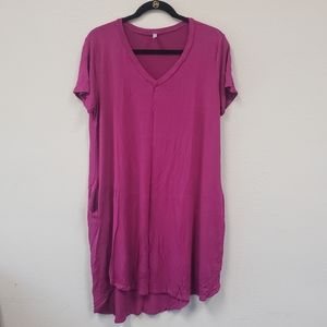 Acting Pro tshirt dress. Purple, size XL